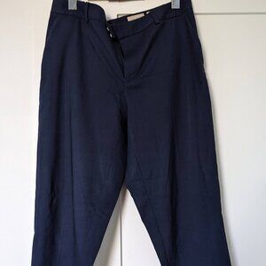 Club Monaco cropped trousers, italian tropical wool.